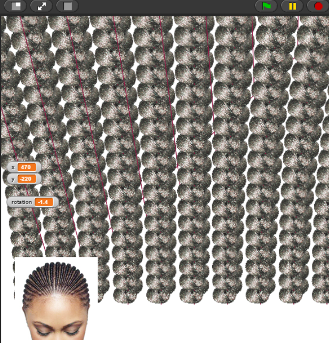 Screenshot of Goal 2: Straight Braids